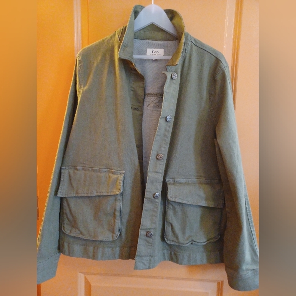Jean Jacket,Green, Me by Jennie Garth, L